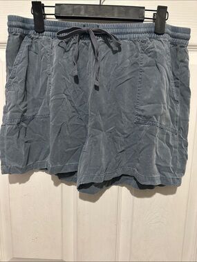 For The Republic Slate Blue Drawstring Women’s Shorts